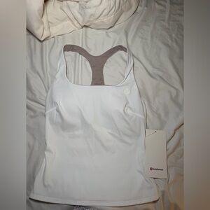 Lululemon White Lightweight Tennis Tank